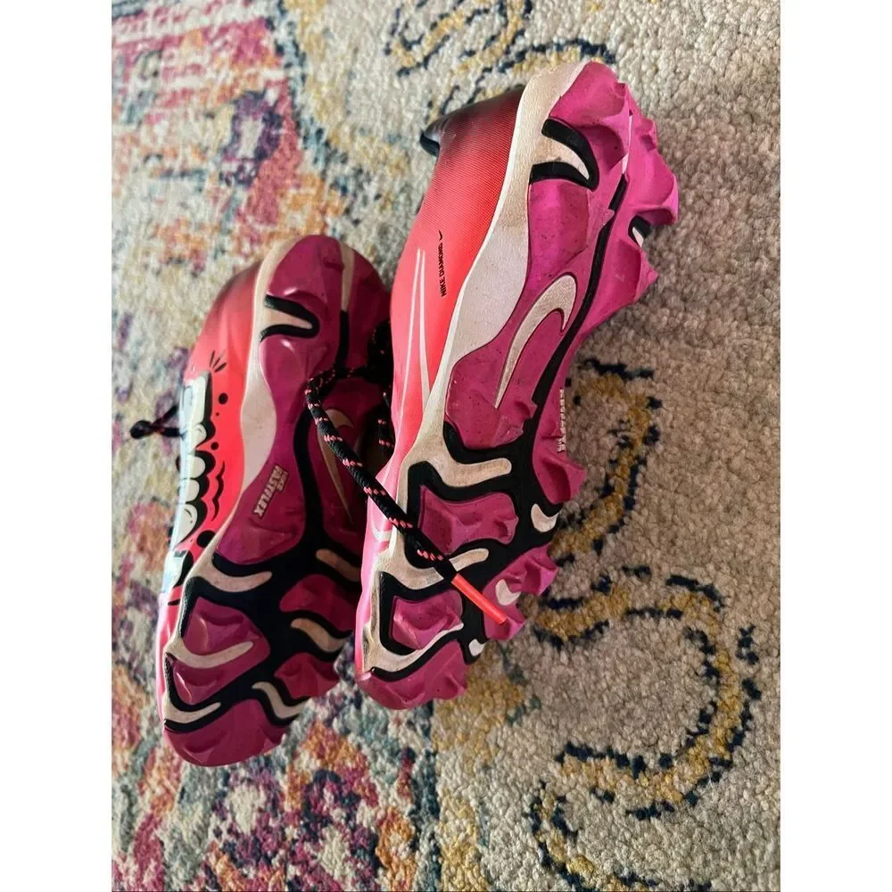 Nike Girls Softball Cleats Pink Black Size 4Y Nike Diamond